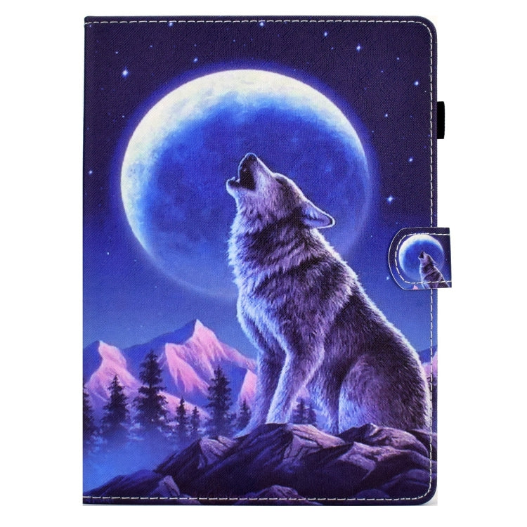 For iPad Pro 11 2024 Painted Stitching Smart Leather Tablet Case(Night Wolf) - iPad Pro 11 2024 Cases by buy2fix | Online Shopping UK | buy2fix