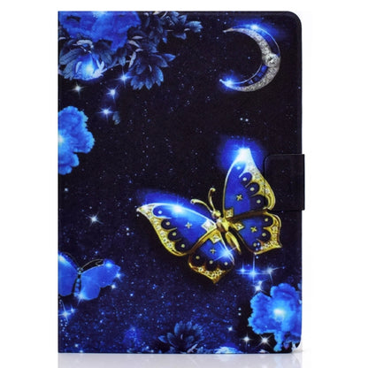 For iPad Pro 11 2024 Colored Drawing Horizontal Flip Tablet Leather Case(Blue Butterfly) - iPad Pro 11 2024 Cases by buy2fix | Online Shopping UK | buy2fix