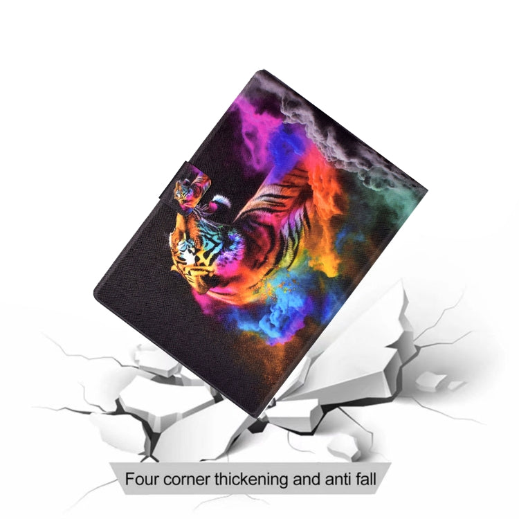 For iPad Pro 11 2024 Colored Drawing Smart Leather Tablet Case(Tiger) - iPad Pro 11 2024 Cases by buy2fix | Online Shopping UK | buy2fix