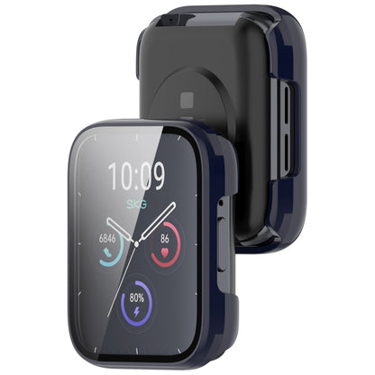 For SKG V9 PC + Tempered Film Integrated Watch Protective Case(Ink Blue) - Watch Case by buy2fix | Online Shopping UK | buy2fix