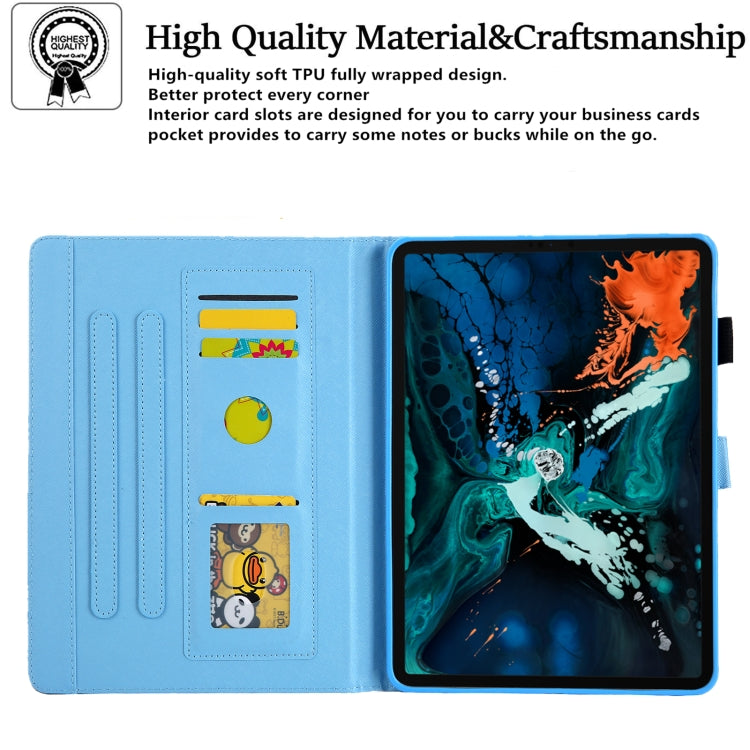 For iPad Pro 11 2024 Colored Drawing Leather Smart Tablet Case(National Flower) - iPad Pro 11 2024 Cases by buy2fix | Online Shopping UK | buy2fix