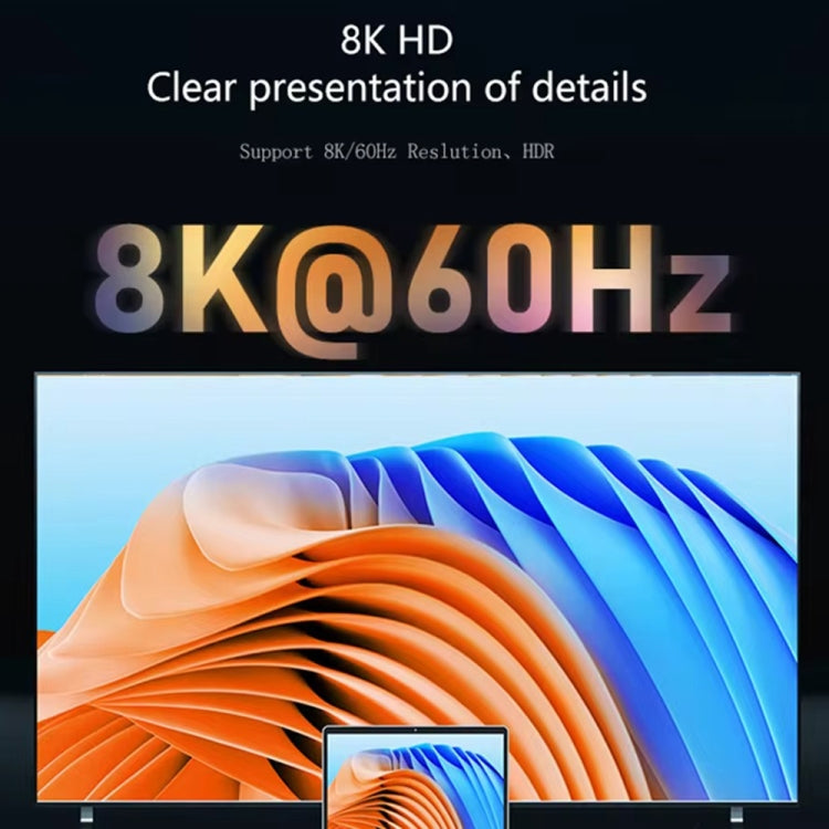 8K 60Hz HDTV to HDTV Side Bend Magnetic Converter(Brown Right Bend) - Converter by buy2fix | Online Shopping UK | buy2fix