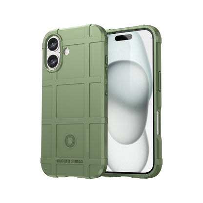 For iPhone 16 Plus Full Coverage Shockproof TPU Phone Case(Green) - iPhone 16 Plus Cases by buy2fix | Online Shopping UK | buy2fix