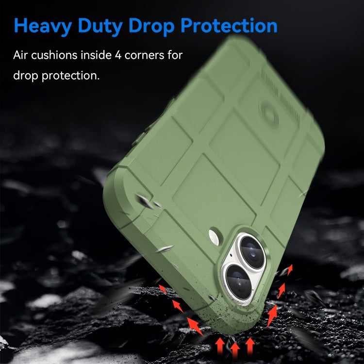 For iPhone 16 Plus Full Coverage Shockproof TPU Phone Case(Green) - iPhone 16 Plus Cases by buy2fix | Online Shopping UK | buy2fix