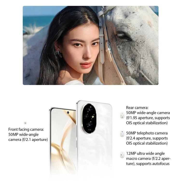 Honor 200, 16GB+512GB, Screen Fingerprint Identification, 6.7 inch MagicOS 8.0 Snapdragon 7 Gen 3 Octa Core, Network: 5G, NFC, OTG(Silver White) - Honor by Huawei | Online Shopping UK | buy2fix