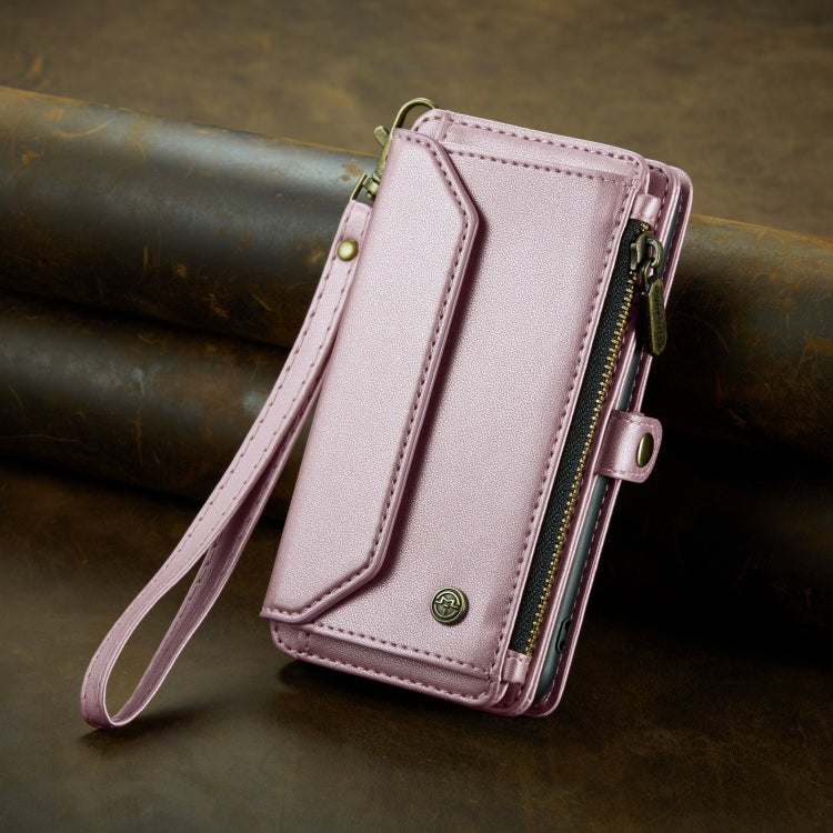 For iPhone 15 CaseMe C36 Card Slots Zipper Wallet RFID Anti-theft Leather Phone Case(Pink) - iPhone 15 Cases by CaseMe | Online Shopping UK | buy2fix