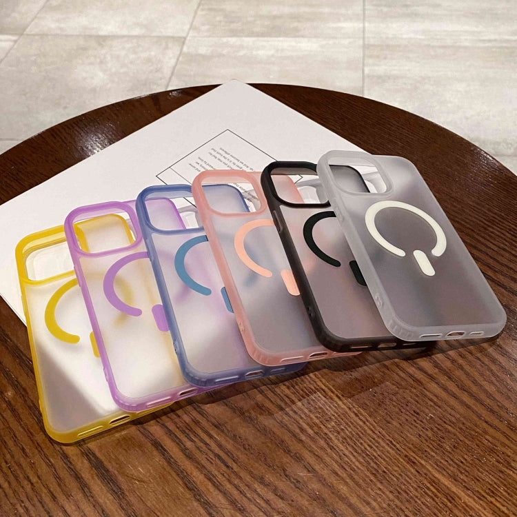 For iPhone 16 Dual-Side Frosted MagSafe Clear Phone Case(Purple) - iPhone 16 Cases by buy2fix | Online Shopping UK | buy2fix