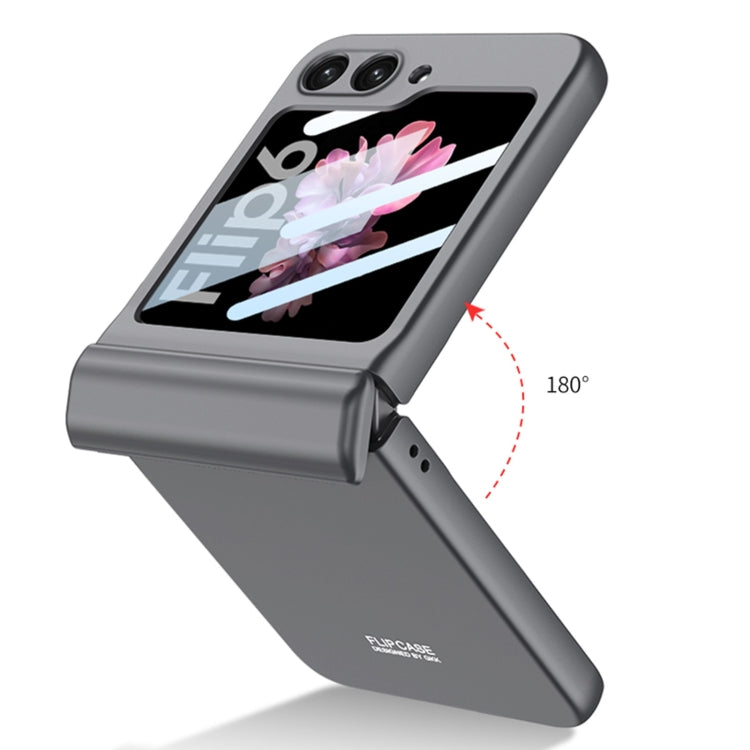 For Samsung Galaxy Z Flip6 GKK Integrated Magnetic Full Coverage Folding Phone Case(Silver) - Galaxy Z Flip6 5G Cases by GKK | Online Shopping UK | buy2fix