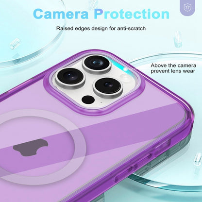 For iPhone 13 Pro Max Colorful MagSafe Magnetic PC + TPU Phone Case(Dark Purple) - iPhone 13 Pro Max Cases by buy2fix | Online Shopping UK | buy2fix