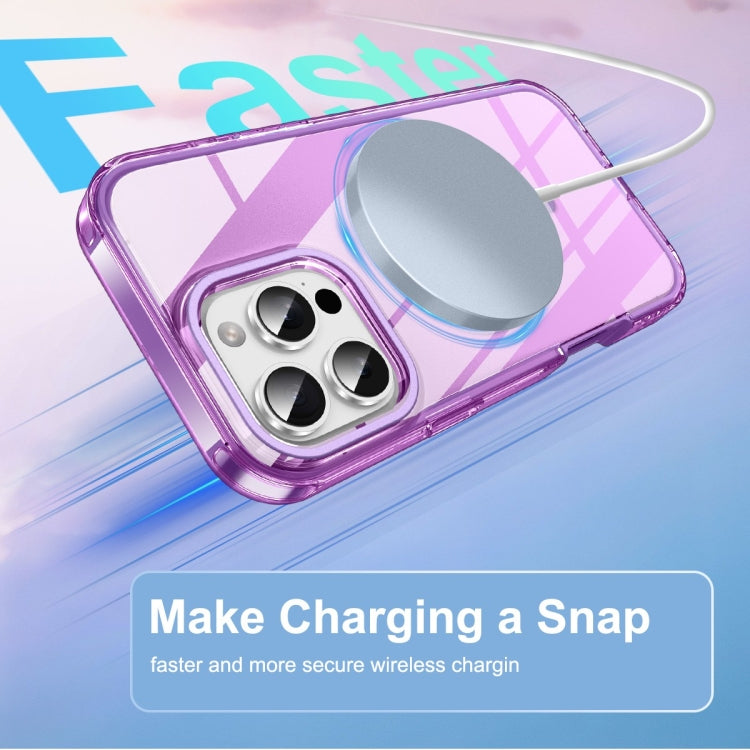 For iPhone 16 Pro Max Colorful MagSafe Magnetic PC Hybrid TPU Phone Case(Dark Purple) - iPhone 16 Pro Max Cases by buy2fix | Online Shopping UK | buy2fix