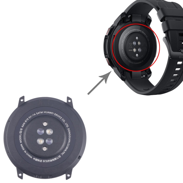 For Huawei Watch GS Pro 48mm Original Back Cover Full Assembly(Black) - For Huawei by buy2fix | Online Shopping UK | buy2fix