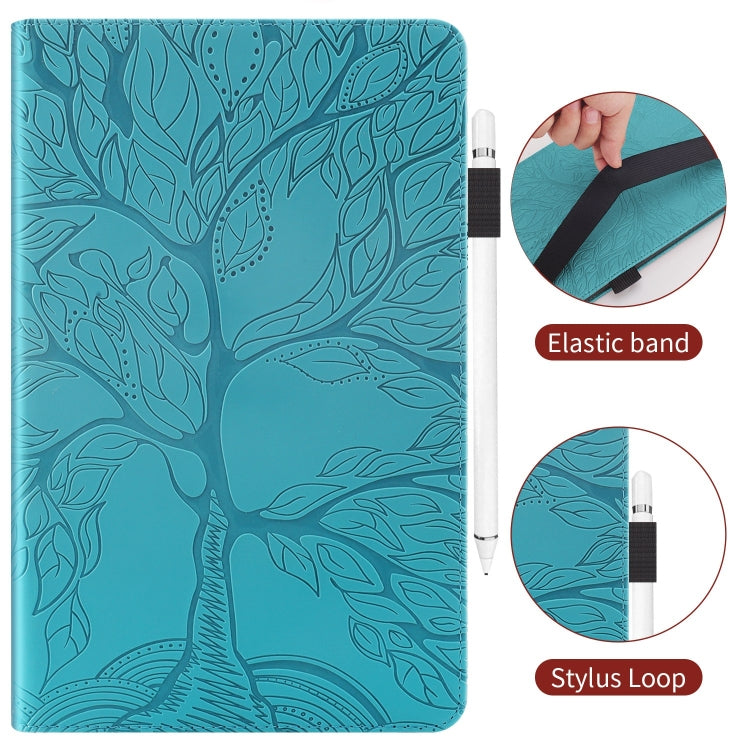 For iPad Pro 13 2024 Tree Life Series Embossed Smart Leather Tablet Case(Lake Blue) - iPad Pro 13 2024 Cases by buy2fix | Online Shopping UK | buy2fix