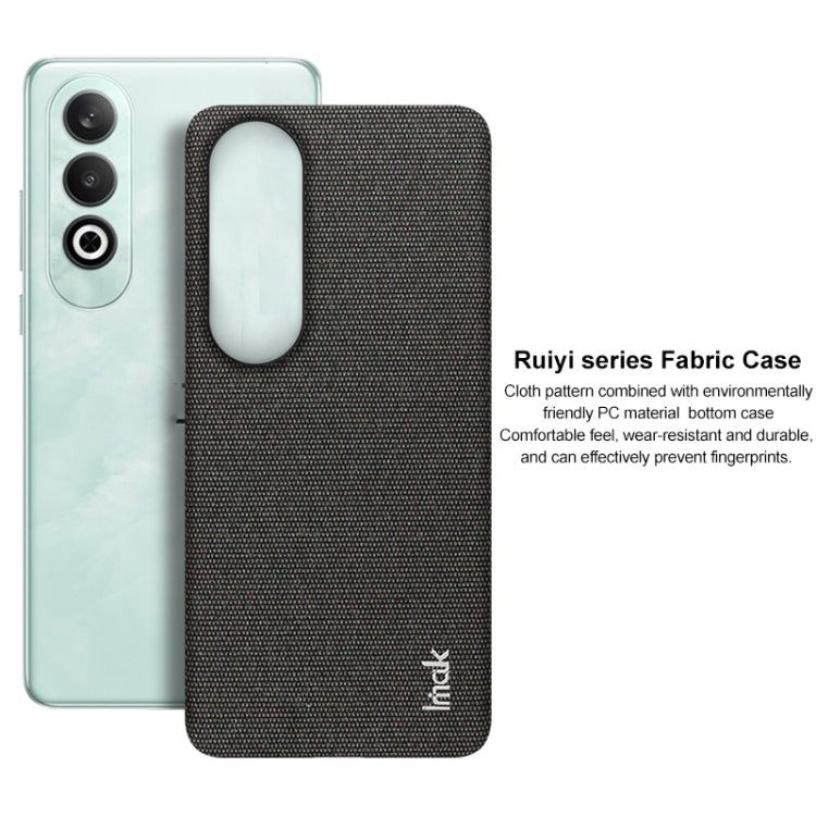 For OPPO K12 5G imak Ruiyi Series Cloth Texture PU + PC Phone Case(Black) - OPPO Cases by imak | Online Shopping UK | buy2fix