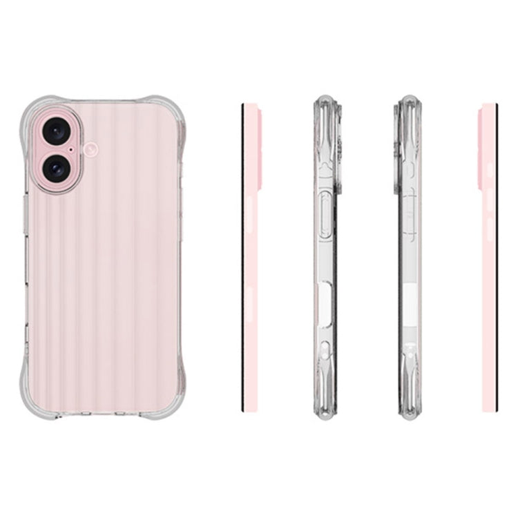 For iPhone 16 Water Ripple Fine Hole TPU Phone Case(Transparent) - iPhone 16 Cases by buy2fix | Online Shopping UK | buy2fix