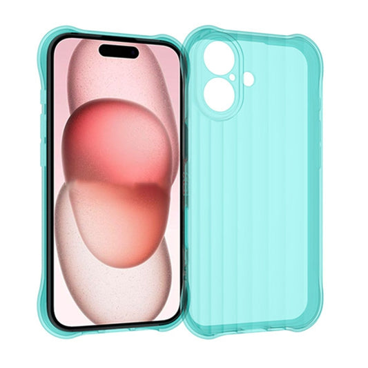 For iPhone 16 Water Ripple Fine Hole TPU Phone Case(Light Blue) - iPhone 16 Cases by buy2fix | Online Shopping UK | buy2fix