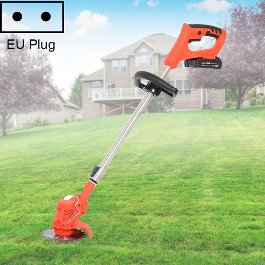 21V Portable Rechargeable Electric Lawn Mower Weeder, Plug Type:EU Plug(Red) - Lawn Mower, Saws & Accessories by buy2fix | Online Shopping UK | buy2fix