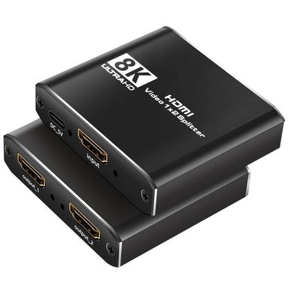 NK-H12 8K UHD 1 In 2 Out HDMI Video Splitter Converter - Splitter by buy2fix | Online Shopping UK | buy2fix