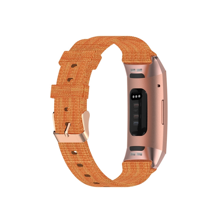 For Fitbit Charge 4 / Charge 3 / Charge3 SE Braided Nylon Watch Band Plastic Head, Size: Free Size(Orange) - Watch Bands by buy2fix | Online Shopping UK | buy2fix