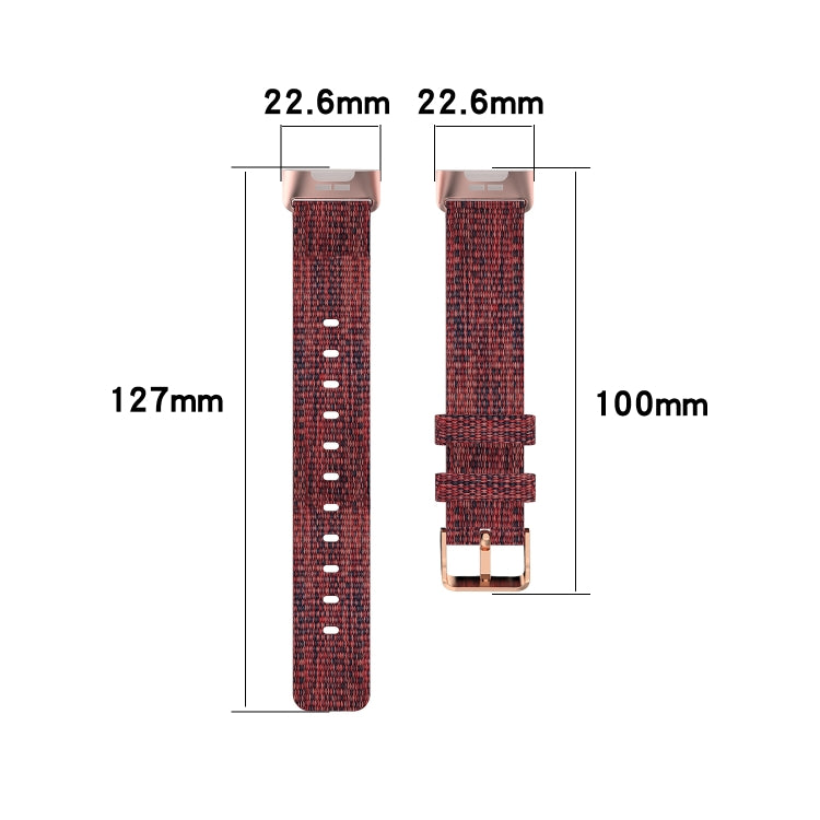 For Fitbit Charge 4 / Charge 3 / Charge3 SE Braided Nylon Watch Band Plastic Head, Size: Free Size(Orange) - Watch Bands by buy2fix | Online Shopping UK | buy2fix