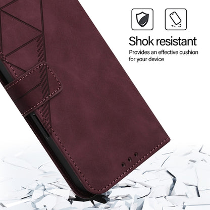 For Blackview A53 Crossbody 3D Embossed Flip Leather Phone Case(Wine Red) - More Brand by buy2fix | Online Shopping UK | buy2fix