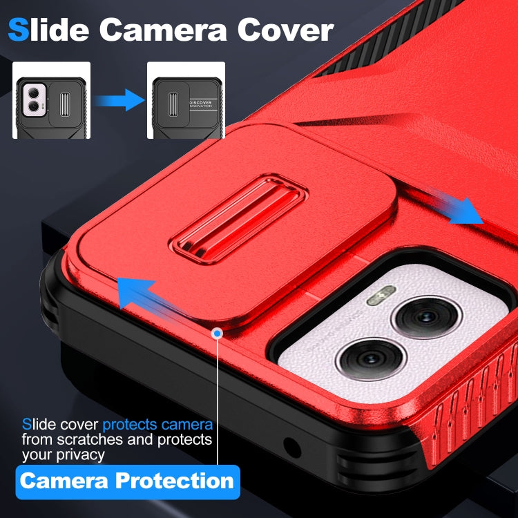 For Motorola Moto G Power 5G 2024 Sliding Camshield Phone Case(Red) - Motorola Cases by buy2fix | Online Shopping UK | buy2fix