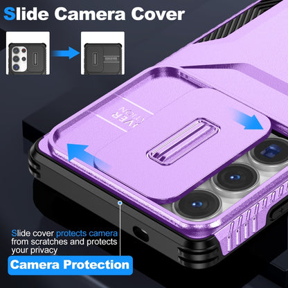 For Samsung Galaxy S25 Ultra 5G Sliding Camshield Phone Case(Purple) - Galaxy S25 Ultra 5G Cases by buy2fix | Online Shopping UK | buy2fix