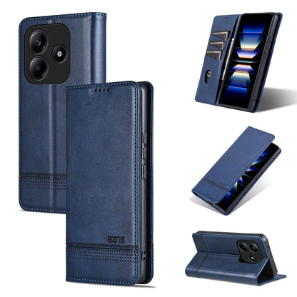 For Redmi Note 14 5G AZNS Magnetic Calf Texture Flip Leather Phone Case(Dark Blue) - Note 14 Cases by AZNS | Online Shopping UK | buy2fix