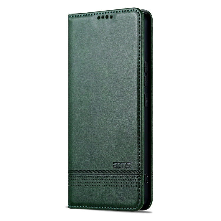 For Redmi Note 14 Pro+ 5G AZNS Magnetic Calf Texture Flip Leather Phone Case(Dark Green) - Note 14 Pro+ Cases by AZNS | Online Shopping UK | buy2fix