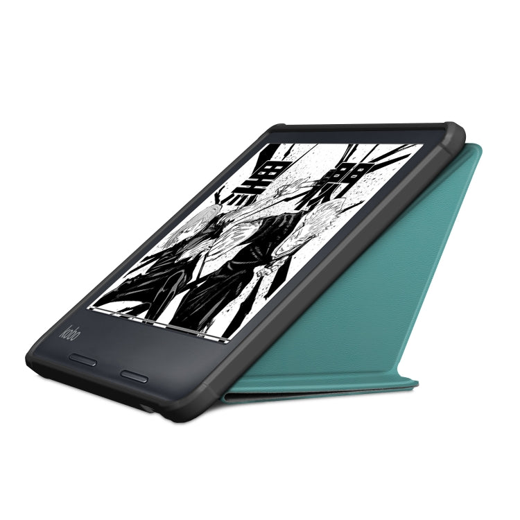 For Kobo Libra Colour 2024 Solid Color Deformation TPU Leather Smart Tablet Case(Green) - Others by buy2fix | Online Shopping UK | buy2fix