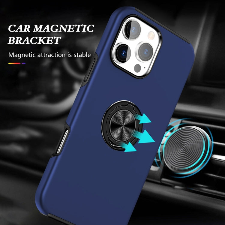 For iPhone 16 Magnetic Ring Holder Phone Case(Navy Blue) - iPhone 16 Cases by buy2fix | Online Shopping UK | buy2fix