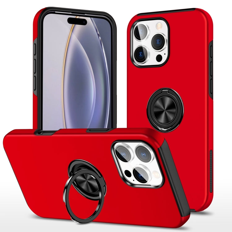 For iPhone 16 Pro Magnetic Ring Holder Phone Case(Red) - iPhone 16 Pro Cases by buy2fix | Online Shopping UK | buy2fix