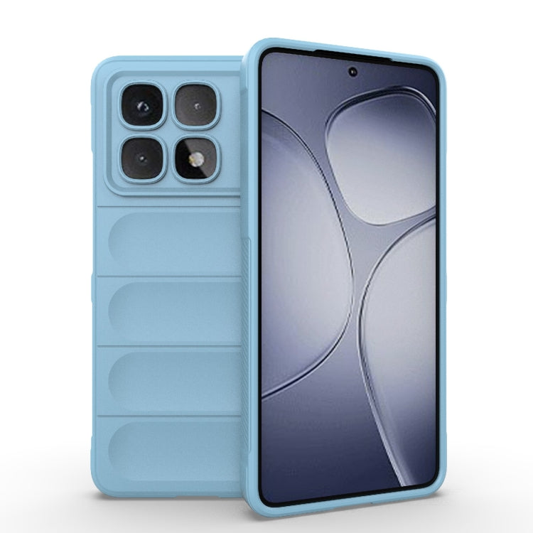 For Redmi K70 Ultra Global Magic Shield TPU + Flannel Phone Case(Light Blue) - Xiaomi Cases by buy2fix | Online Shopping UK | buy2fix