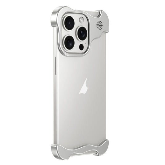 For iPhone 12 Pro Max Aromatherapy Alloy Frameless Phone Case(Silver) - iPhone 12 Pro Max Cases by buy2fix | Online Shopping UK | buy2fix