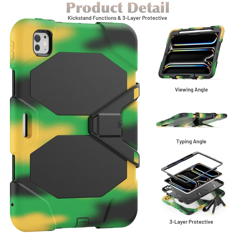 For iPad Pro 11 2024 Colorful Silicone Heavy Duty Hybrid PC Tablet Case(Camouflage) - iPad Pro 11 2024 Cases by buy2fix | Online Shopping UK | buy2fix