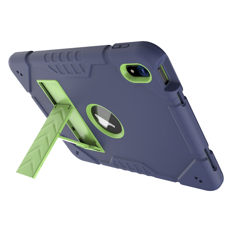 For iPad Air 2022 / 2020 10.9 Armor Holder Silicone Hybrid PC Tablet Case(Navy Yellow Green) - iPad Air (2022) / (2020) 10.9 Cases by buy2fix | Online Shopping UK | buy2fix