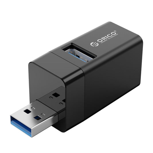 ORICO MINI-U32 3 in 1 USB Interface ABS Plastic Mini HUB Adapter(Black) - USB 3.0 HUB by ORICO | Online Shopping UK | buy2fix