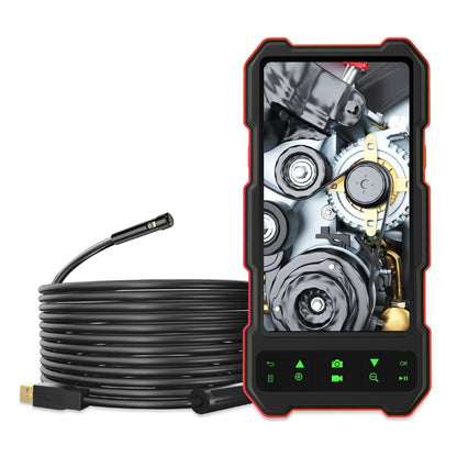 T21 4.5 inch IPS Color Screen 7.9mm Triple Camera Split Hard Cable Industrial Endoscope, Length:10m(Black Red) -  by buy2fix | Online Shopping UK | buy2fix