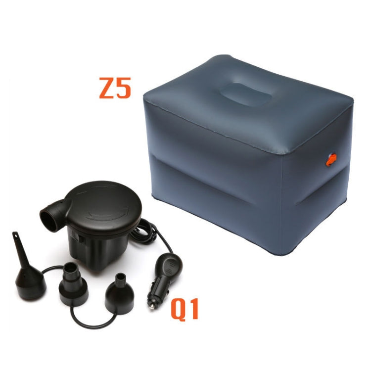 Z5Q1 Large Square Stool + Car Pump Universal Car Travel Inflatable Stool - Seat Accessories by buy2fix | Online Shopping UK | buy2fix