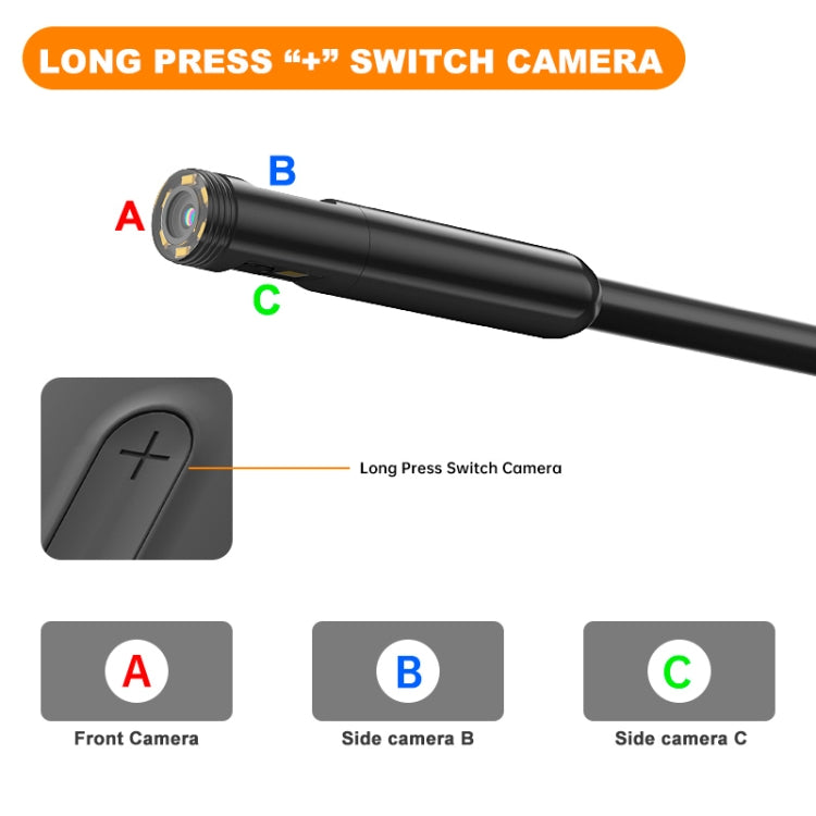 Y15 7.9mm Dual Camera WiFi Connected Hard Cable HD Industrial Endoscope, Length:3.5m(Black) -  by buy2fix | Online Shopping UK | buy2fix