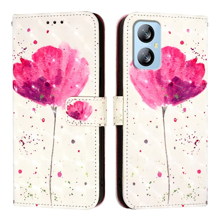 For Blackview A52 3D Painting Horizontal Flip Leather Phone Case(Flower) - More Brand by buy2fix | Online Shopping UK | buy2fix