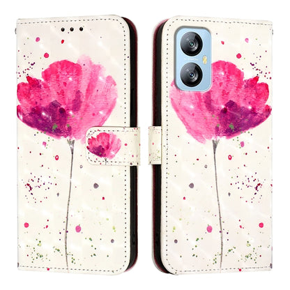 For Blackview A52 3D Painting Horizontal Flip Leather Phone Case(Flower) - More Brand by buy2fix | Online Shopping UK | buy2fix