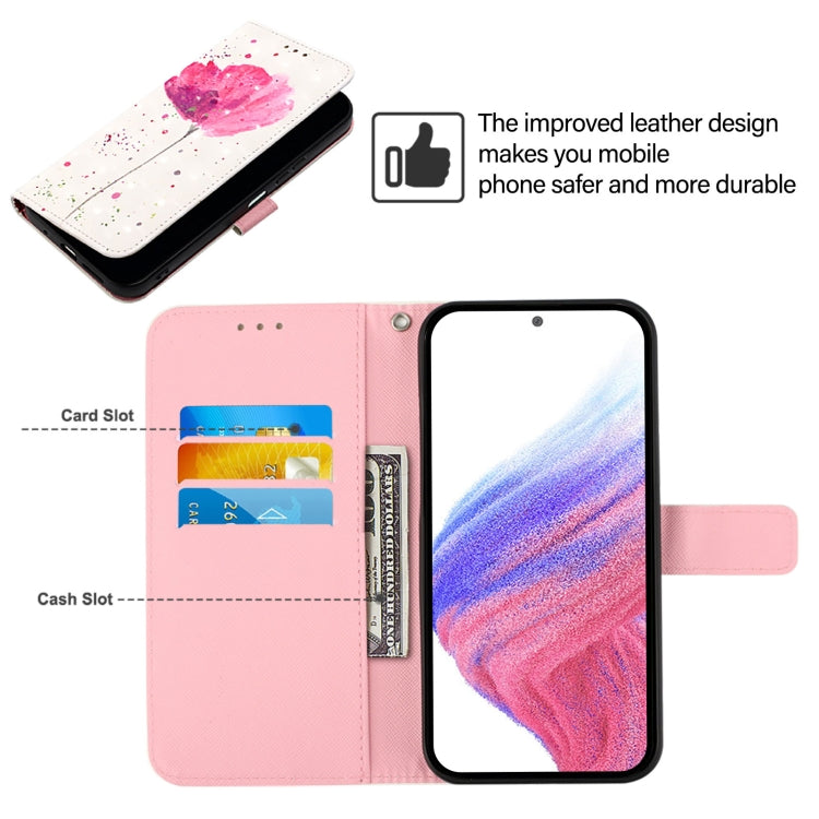 For Blackview A52 3D Painting Horizontal Flip Leather Phone Case(Flower) - More Brand by buy2fix | Online Shopping UK | buy2fix