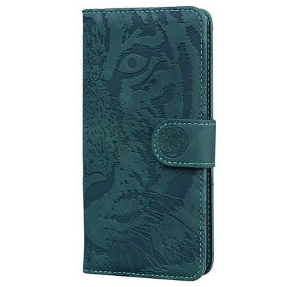 For Redmi K70 / K70 Pro Tiger Embossing Pattern Flip Leather Phone Case(Green) - K70 Cases by buy2fix | Online Shopping UK | buy2fix