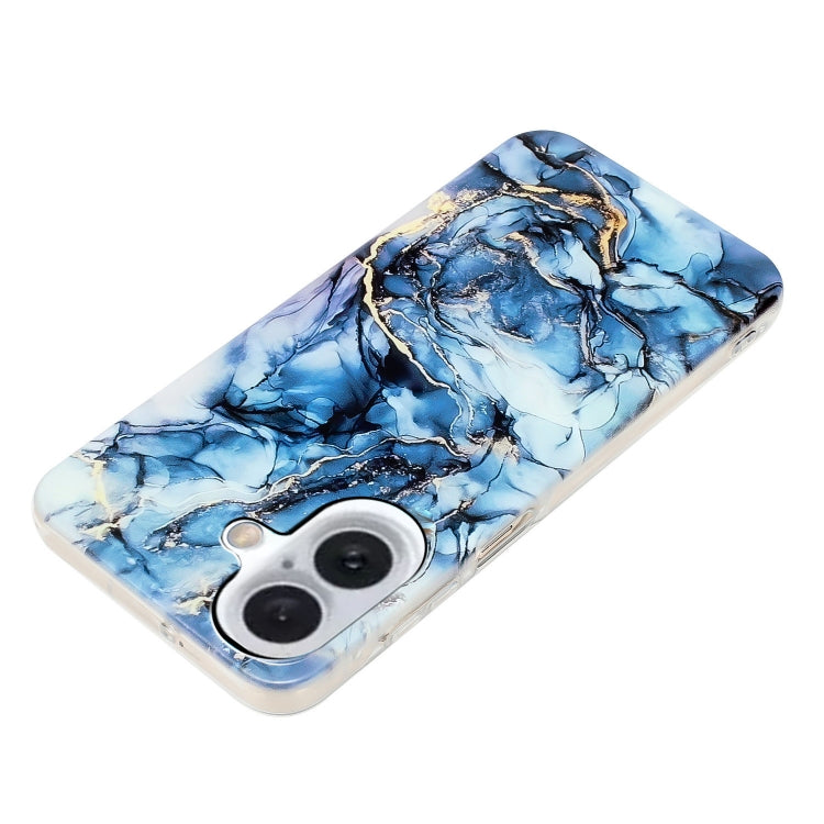 For iPhone 16 IMD Marble TPU Phone Case(Grey) - iPhone 16 Cases by buy2fix | Online Shopping UK | buy2fix