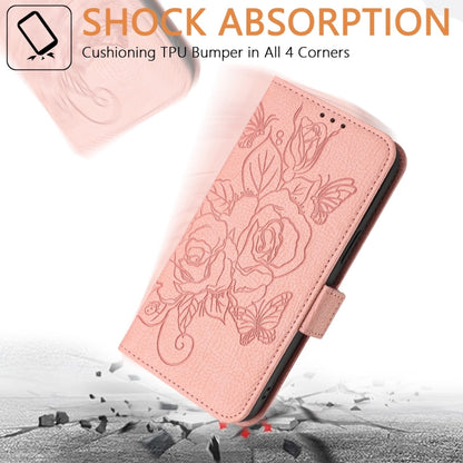 For Redmi K70 Ultra 5G Global Embossed Rose RFID Anti-theft Leather Phone Case(Pink) - Xiaomi Cases by buy2fix | Online Shopping UK | buy2fix