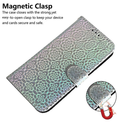 For Samsung Galaxy S25 5G Colorful Magnetic Buckle Leather Phone Case(Silver) - Galaxy S25 5G Cases by buy2fix | Online Shopping UK | buy2fix