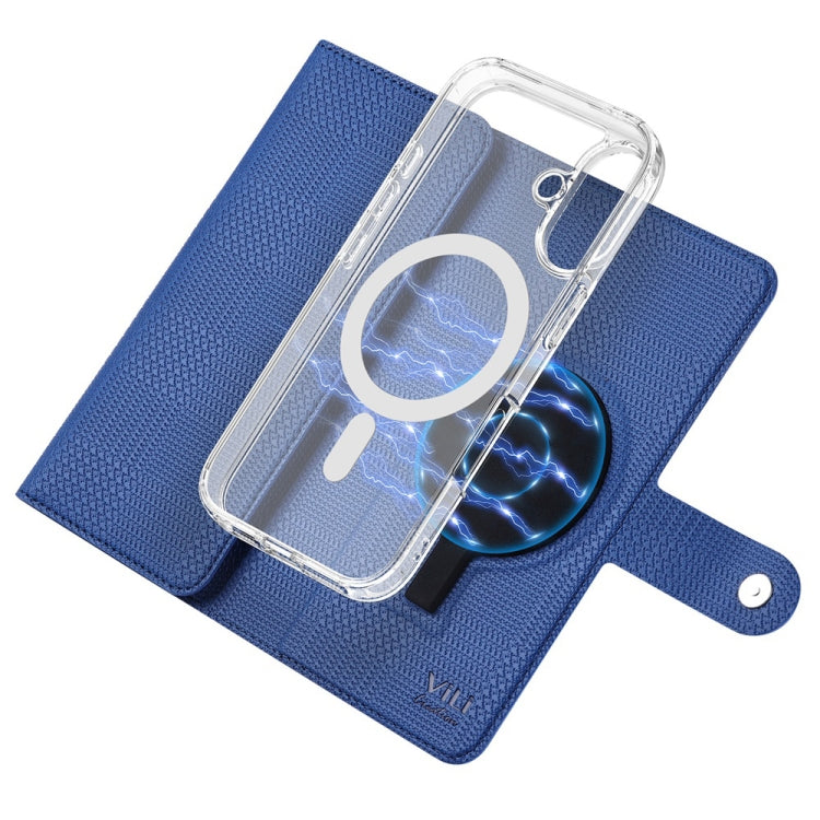 For iPhone 13 Pro ViLi GHA-C Series RFID MagSafe Magnetic Flip Leather Phone Case(Blue) - iPhone 13 Pro Cases by ViLi | Online Shopping UK | buy2fix