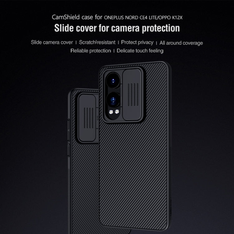 For OnePlus Nord CE4 Lite / OPPO K12x NILLKIN Black Mirror Series Camshield PC Phone Case(Black) - OnePlus Cases by NILLKIN | Online Shopping UK | buy2fix