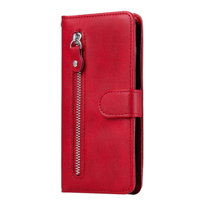 For Samsung Galaxy S25+ 5G Fashion Calf Texture Zipper Leather Phone Case(Red) - Galaxy S25+ 5G Cases by buy2fix | Online Shopping UK | buy2fix