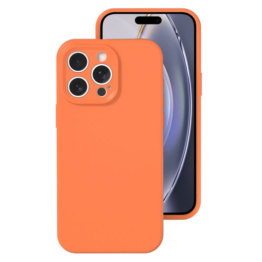 For iPhone 16 Pro Precise Hole Liquid Silicone Jelly Color Full Coverage Phone Case(Sugar Orange Color) - iPhone 16 Pro Cases by buy2fix | Online Shopping UK | buy2fix